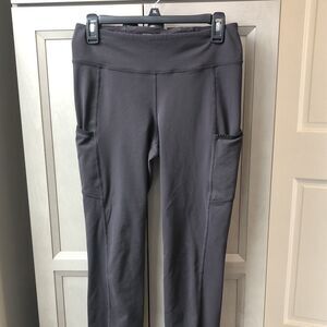 L.L. Bean Leggings Womens Size Small Black UPF 50+ Pockets Workout Yoga Run